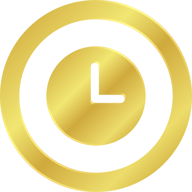 Gold Clock Icon